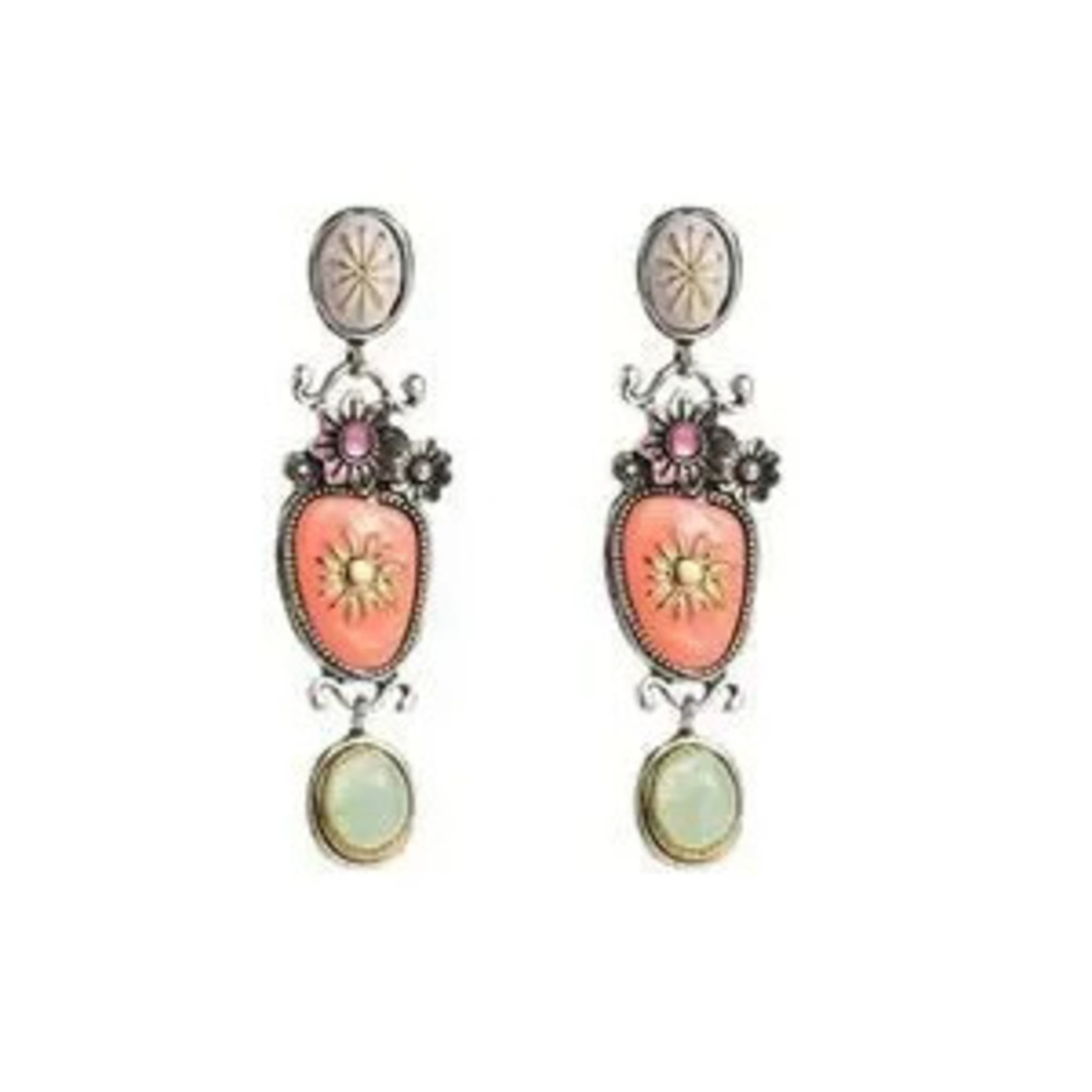 Boho?Floral Drop Earrings N2166